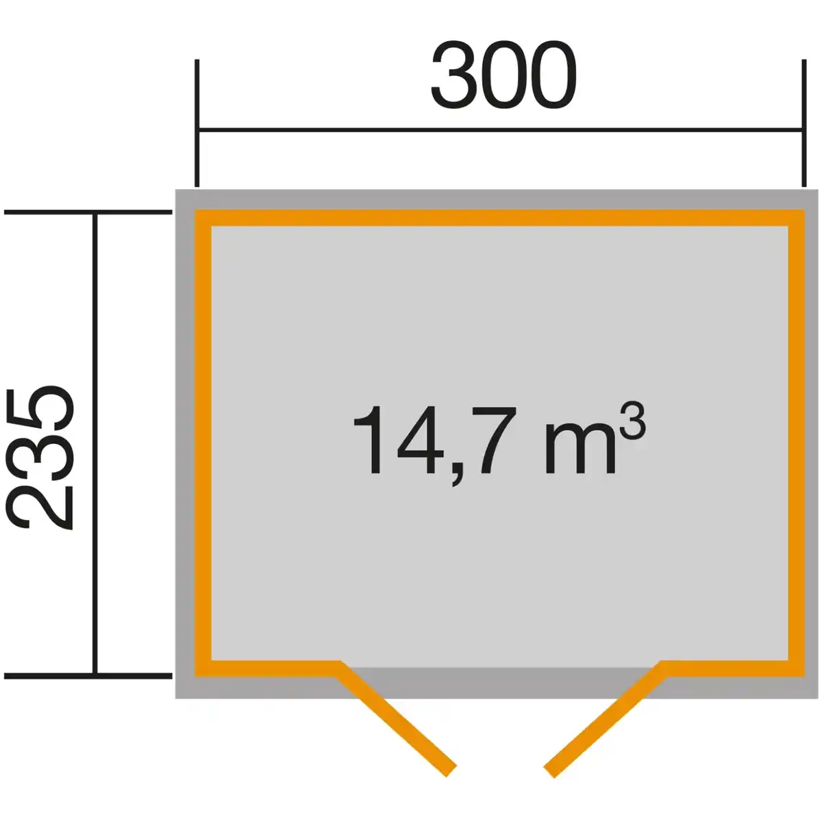 Bild 2 von Weka Holz-Gartenhaus Ravenna C Natur BxT: 300 cm x 235 cm
