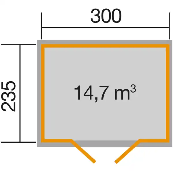 Bild 2 von Weka Holz-Gartenhaus Ravenna C Natur BxT: 300 cm x 235 cm