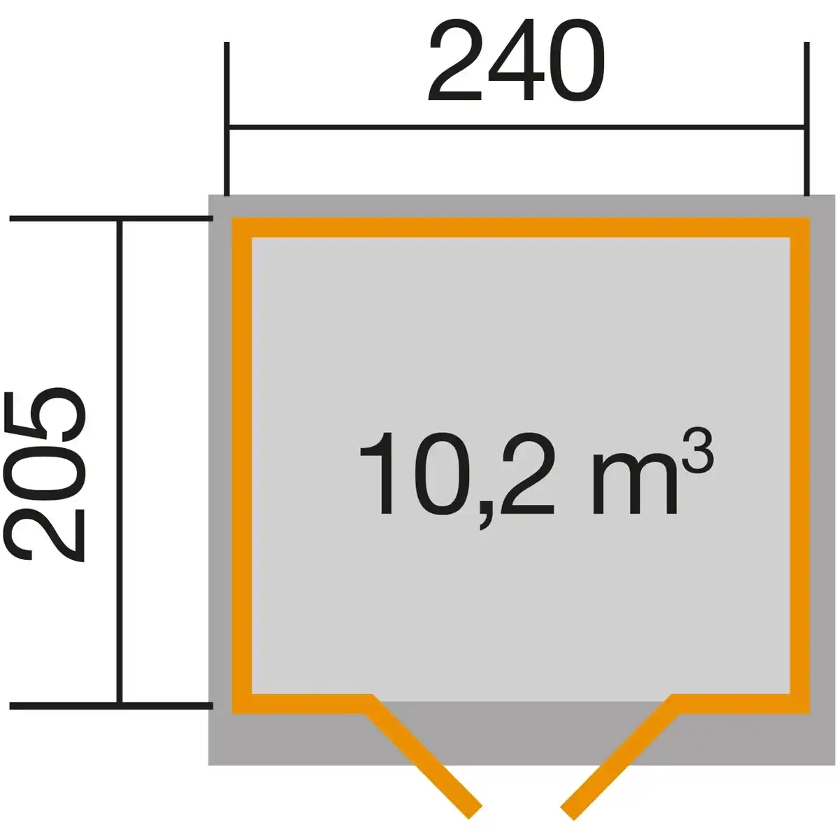 Bild 2 von Weka Holz-Gartenhaus Ravenna A Natur BxT: 240 cm x 205 cm