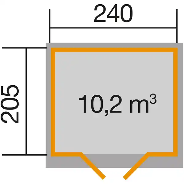 Bild 2 von Weka Holz-Gartenhaus Ravenna A Natur BxT: 240 cm x 205 cm