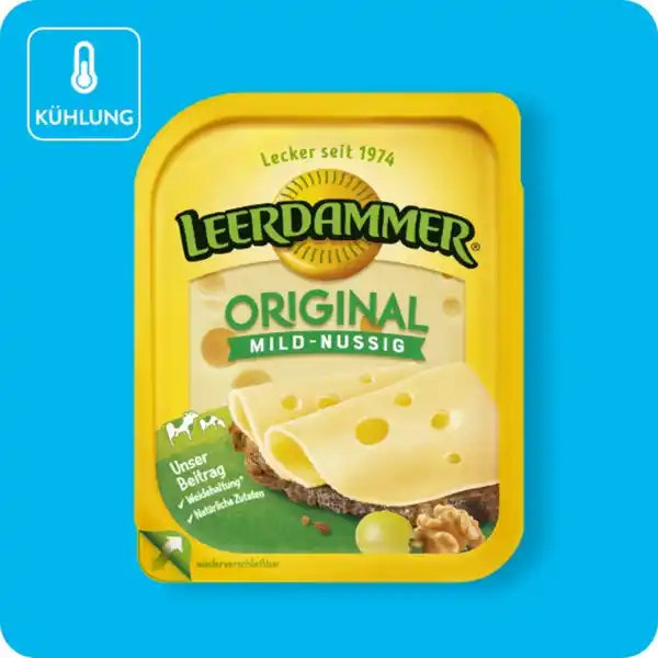 Bild 1 von LEERDAMMER Scheibenkäse, Original oder Léger (16 % Fett)