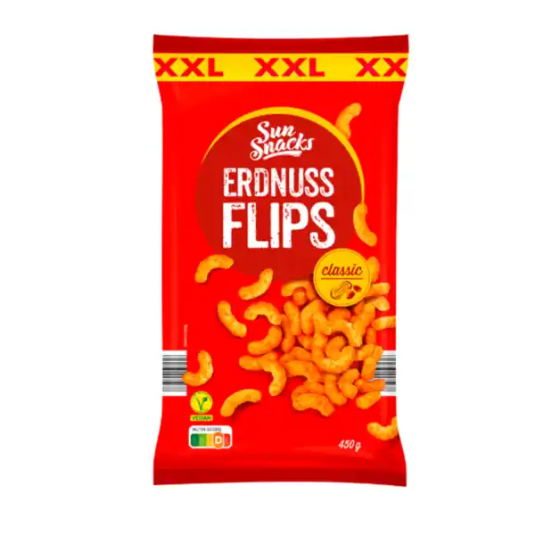 Bild 1 von SUN SNACKS Erdnussflips XXL 450g