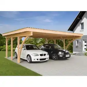 Mr. GARDENER Doppelcarport »Stuttgart 1«, Außenmaß BxT: 602 x 508 cm, braun, Holzart: Douglasie