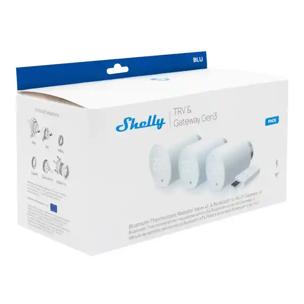 Bild 4 von Shelly Heizkörperthermostatventilkopf mit Bluetooth Weiß 3er Pack