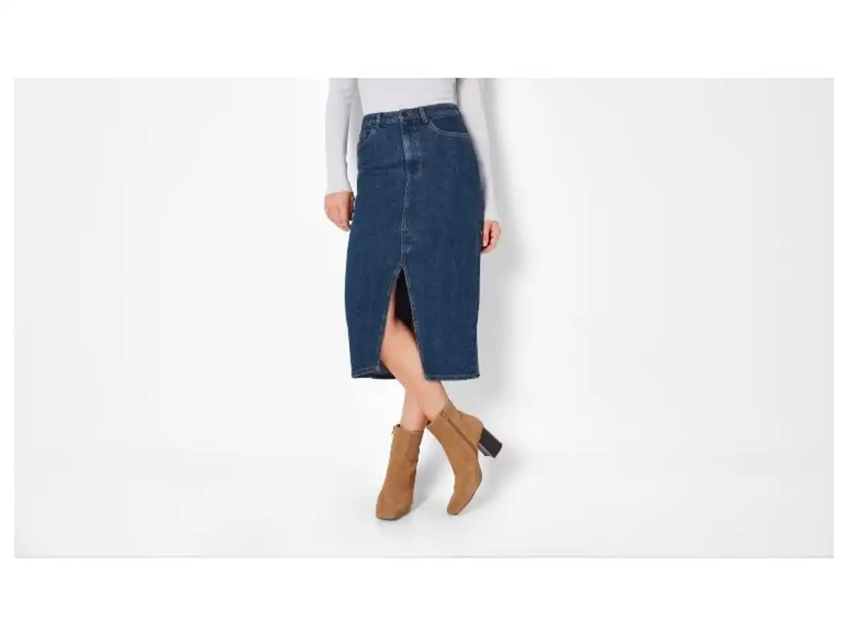 Bild 3 von esmara® Damen Jeansrock, in Midi-Länge