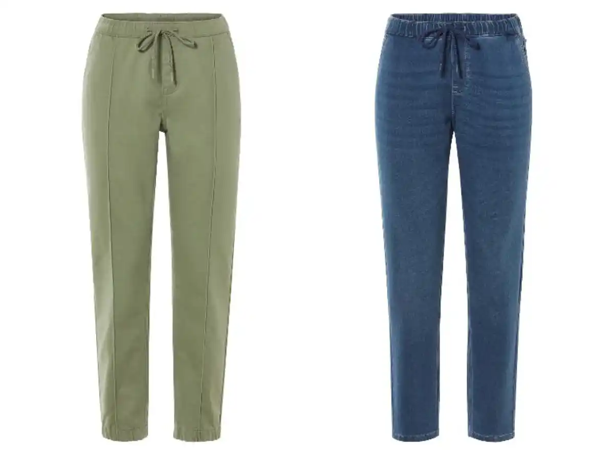 Bild 1 von esmara® Damen Denim-Joggers, mit Gummizugbund