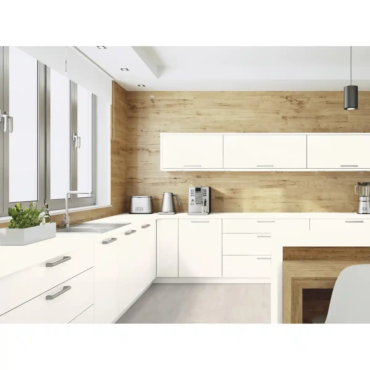 Bild 4 von Kaindl Arbeitsplatte Weiß 60 cm x 3,8 cm Meterware