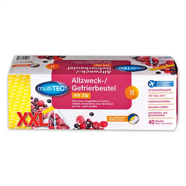 Bild 4 von Multitec Allzweck / Gefrierbeutel mit Zip XXL