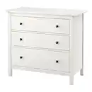 Bild 1 von HEMNES Kommode mit 3 Schubladen, weiß gebeizt 108x96 cm