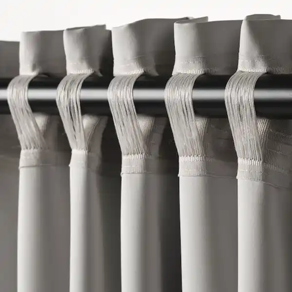 Bild 3 von MAJGULL 2 Gardinenschals (abdunk.), mit Gardinenband/hellgrau 145x250 cm