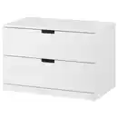 Bild 1 von NORDLI Kommode mit 2 Schubladen, weiß 80x54 cm