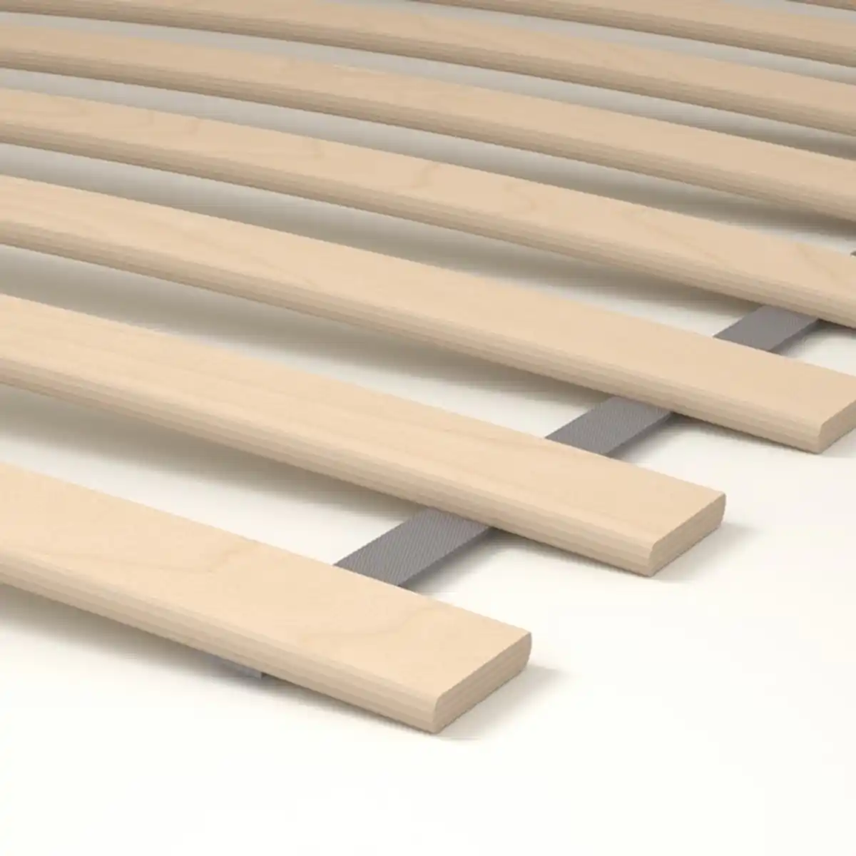 Bild 3 von RAMNEFJÄLL Bettgestell, gepolstert, Kilanda hellbeige/Luröy 140x200 cm