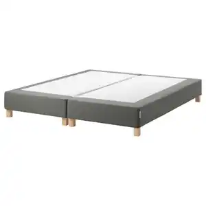 ESPEVÄR Boxspring mit Beinen, dunkelgrau 160x200 cm