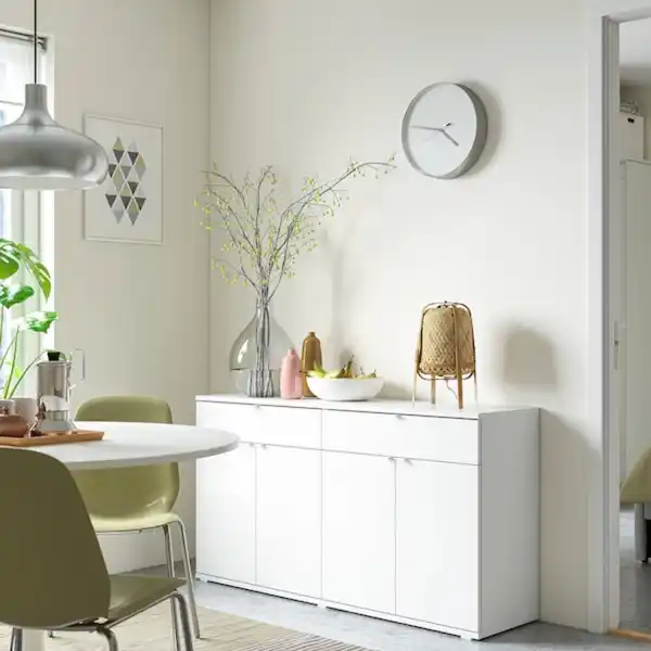Bild 2 von VIHALS Sideboard, weiß 140x37x75 cm