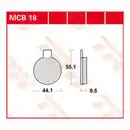 Bild 2 von TRW Lucas Bremsbeläge organisch MCB18 44,1x55,1x9,5mm