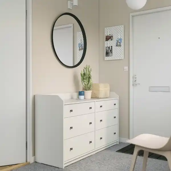 Bild 3 von HAUGA Kommode mit 6 Schubladen, weiß 138x84 cm