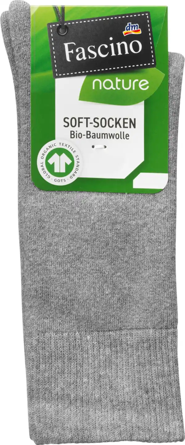 Bild 1 von Fascino Soft-Socken mit Bio-Baumwolle grau Gr. 35-38