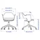 Bild 2 von FJÄLLBERGET Konferenzstuhl mit Rollen