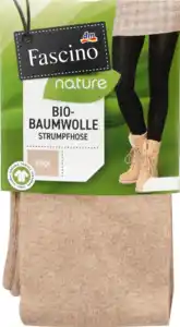 Fascino Strumpfhose mit Bio-Baumwolle, Gr. 38/40, beige