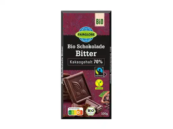 Bild 1 von Fairglobe Bio Tafelschokolade Bitter,  100 g