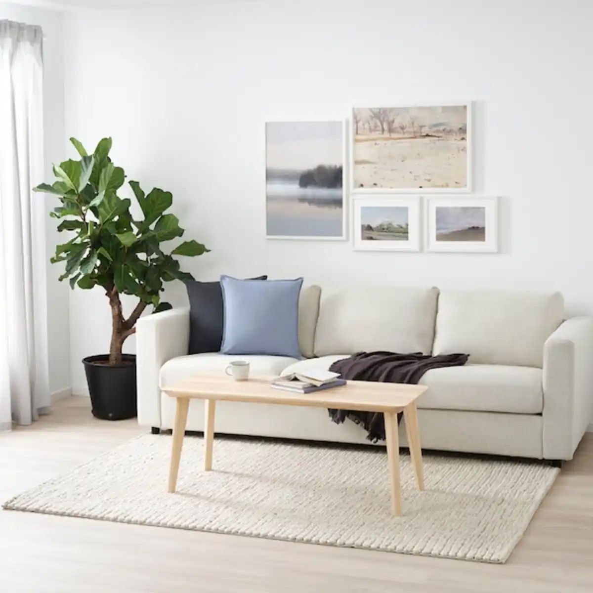 Bild 4 von HJORTSVANG Teppich, Handarbeit/elfenbeinweiß 160x230 cm