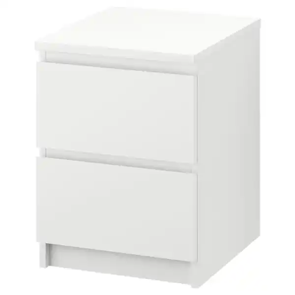 Bild 1 von MALM Kommode mit 2 Schubladen, weiß 40x55 cm