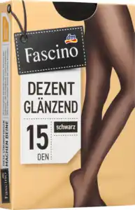 Fascino Strumpfhose dezent glänzend schwarz Gr. 42/44, 15 DEN