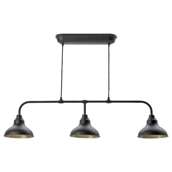 Bild 1 von AGUNNARYD Hängeleuchte mit 3 Leuchtenschirmen, schwarz 122 cm