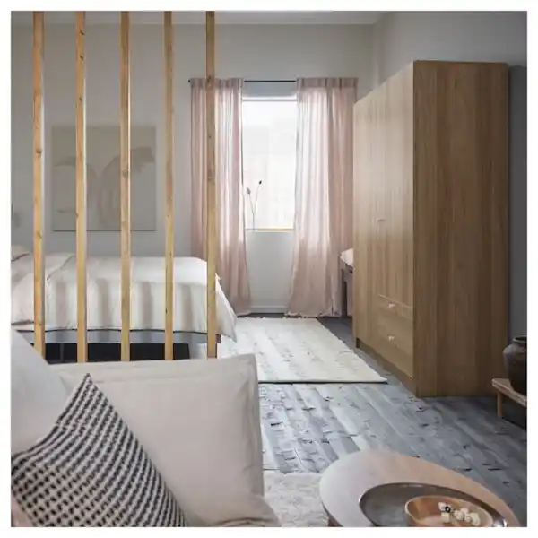 Bild 3 von VILHATTEN Kleiderschrank m 2 Türen+2Schubl., Eichenachbildung 98x57x190 cm