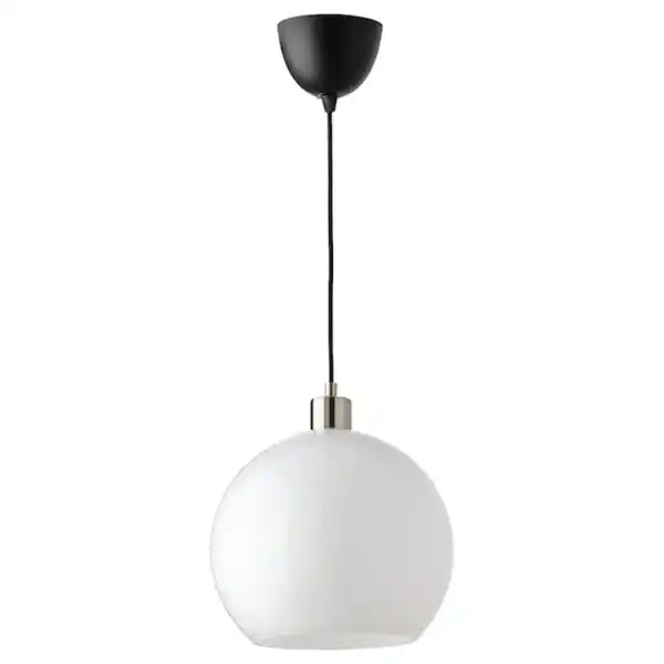 Bild 1 von JÄRPLIDEN Hängeleuchte, weiß Glas/vernickelt 30 cm