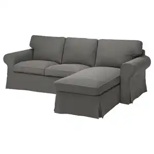 EKTORP 3er-Sofa mit Récamiere