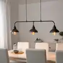 Bild 2 von AGUNNARYD Hängeleuchte mit 3 Leuchtenschirmen, schwarz 122 cm