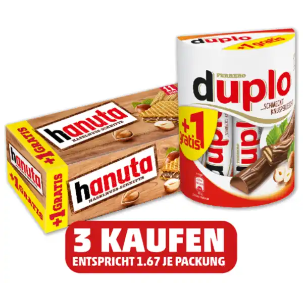 Bild 1 von FERRERO Duplo oder Hanuta*