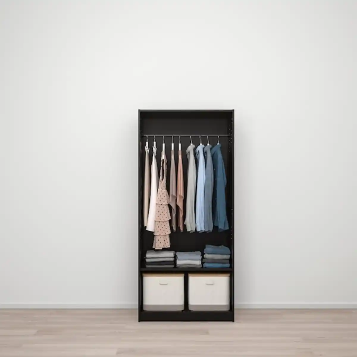 Bild 2 von RAKKESTAD Schrank mit 2 Türen, schwarzbraun 79x176 cm