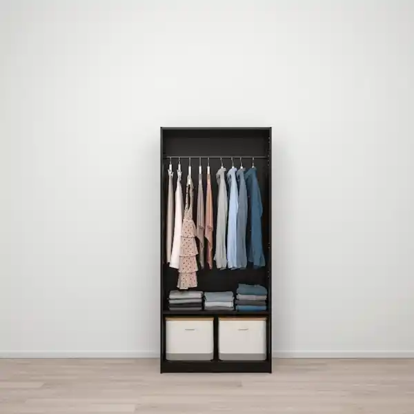 Bild 2 von RAKKESTAD Schrank mit 2 Türen, schwarzbraun 79x176 cm