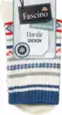 Bild 1 von Fascino Socken mit Norweger-Muster weiß & blau & rot Gr. 39-42