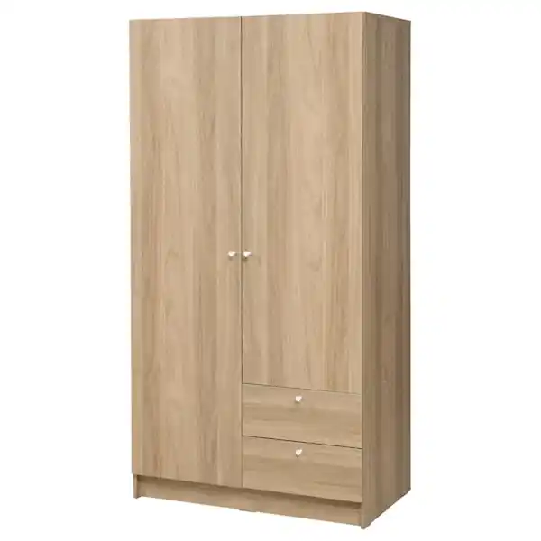 Bild 1 von VILHATTEN Kleiderschrank m 2 Türen+2Schubl., Eichenachbildung 98x57x190 cm