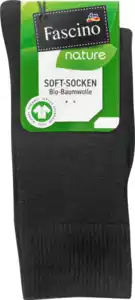 Fascino Soft-Socken mit Bio-Baumwolle schwarz Gr. 35-38