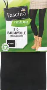 Fascino Strumpfhose mit Bio-Baumwolle, Gr. 38/40, schwarz