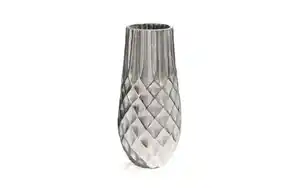 Vase in silber, 11 x 15 x 30 cm