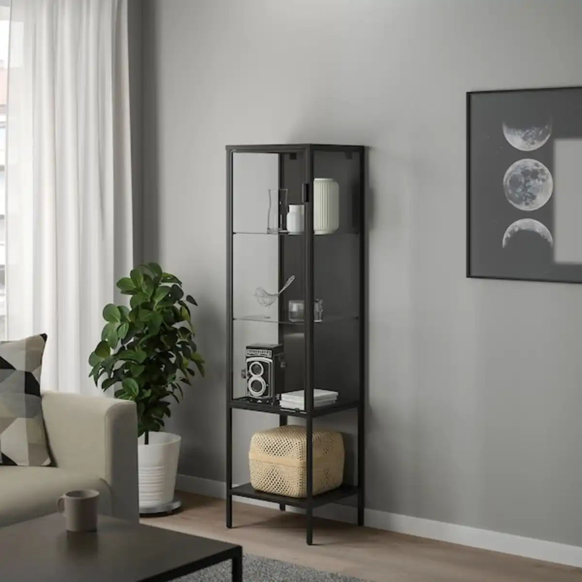 Bild 2 von RUDSTA Vitrine, anthrazit 42x37x155 cm