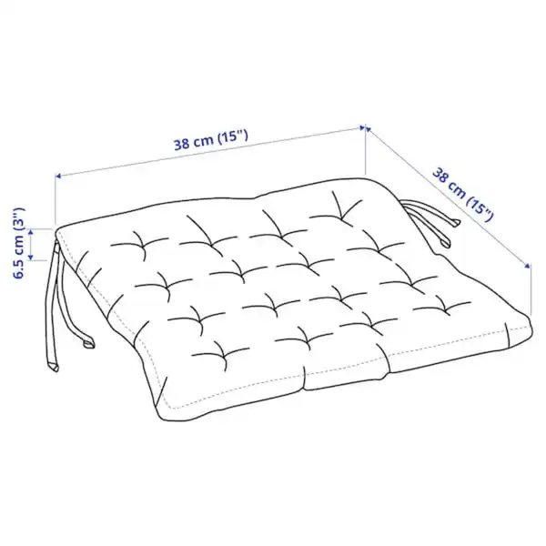 Bild 4 von VIPPÄRT Stuhlkissen, beige 38x38x6.5 cm