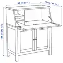 Bild 4 von HEMNES Sekretär, weiß gebeizt 89x108 cm