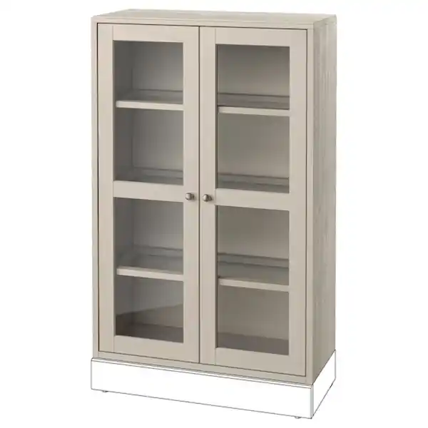 Bild 1 von HAVSTA Vitrine, graubeige 81x35x123 cm