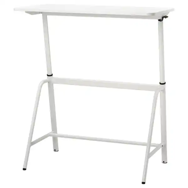 Bild 2 von GLADHÖJDEN Schreibtisch sitz/steh, weiß 100x60 cm