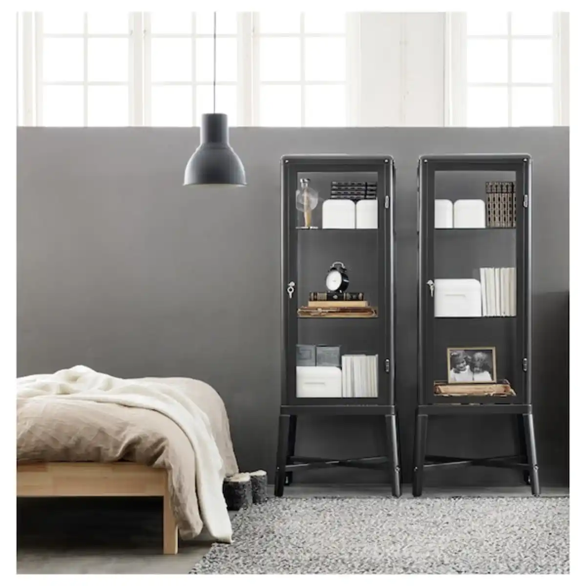Bild 3 von FABRIKÖR Vitrine, dunkelgrau 57x150 cm