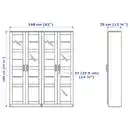 Bild 3 von BRIMNES Vitrine, schwarz 160x35x190 cm