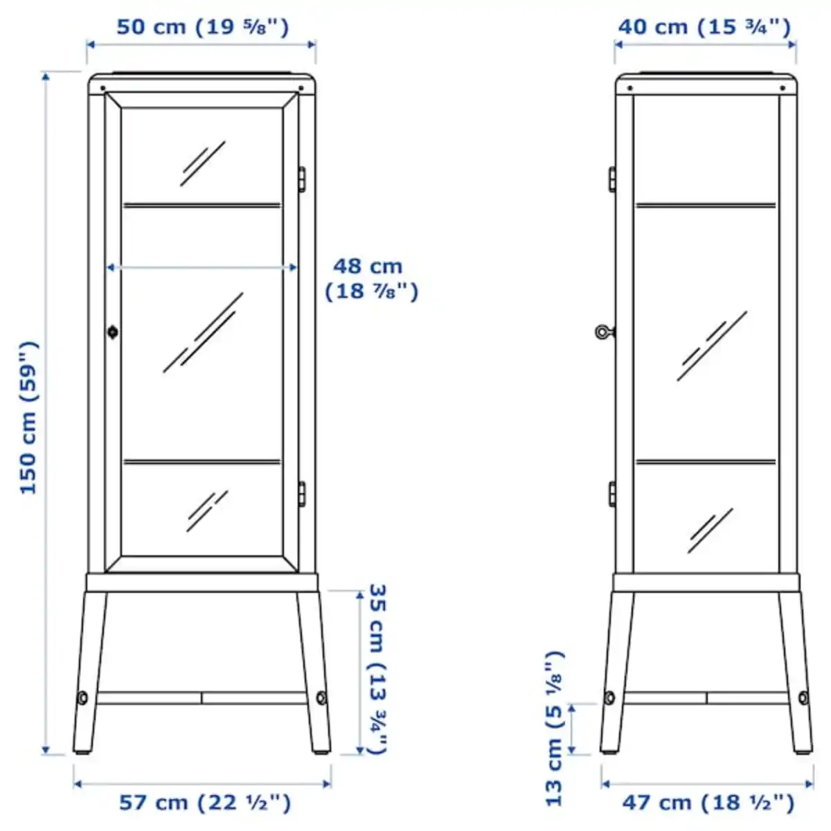Bild 4 von FABRIKÖR Vitrine, dunkelgrau 57x150 cm
