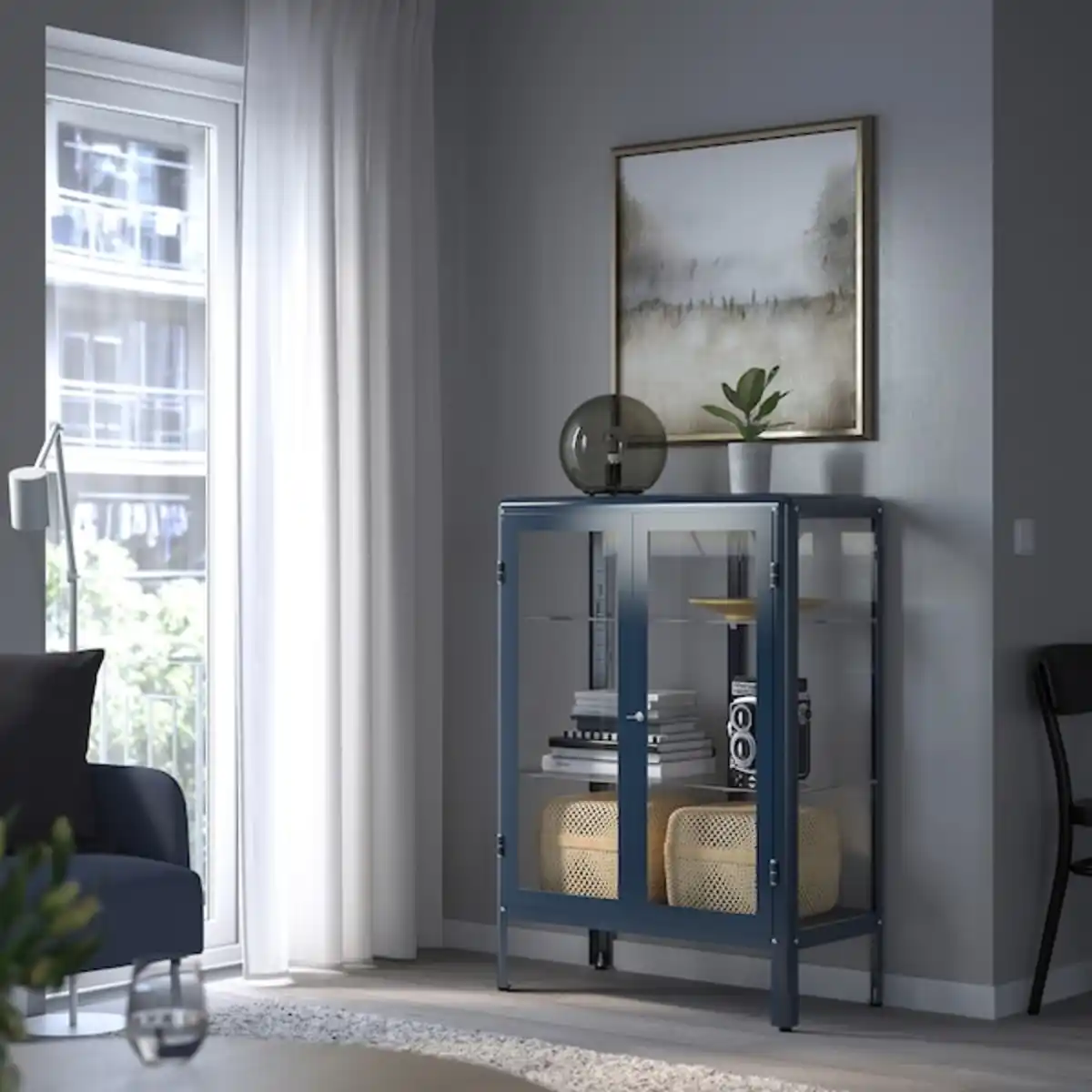 Bild 2 von FABRIKÖR Vitrine, schwarzblau 81x113 cm