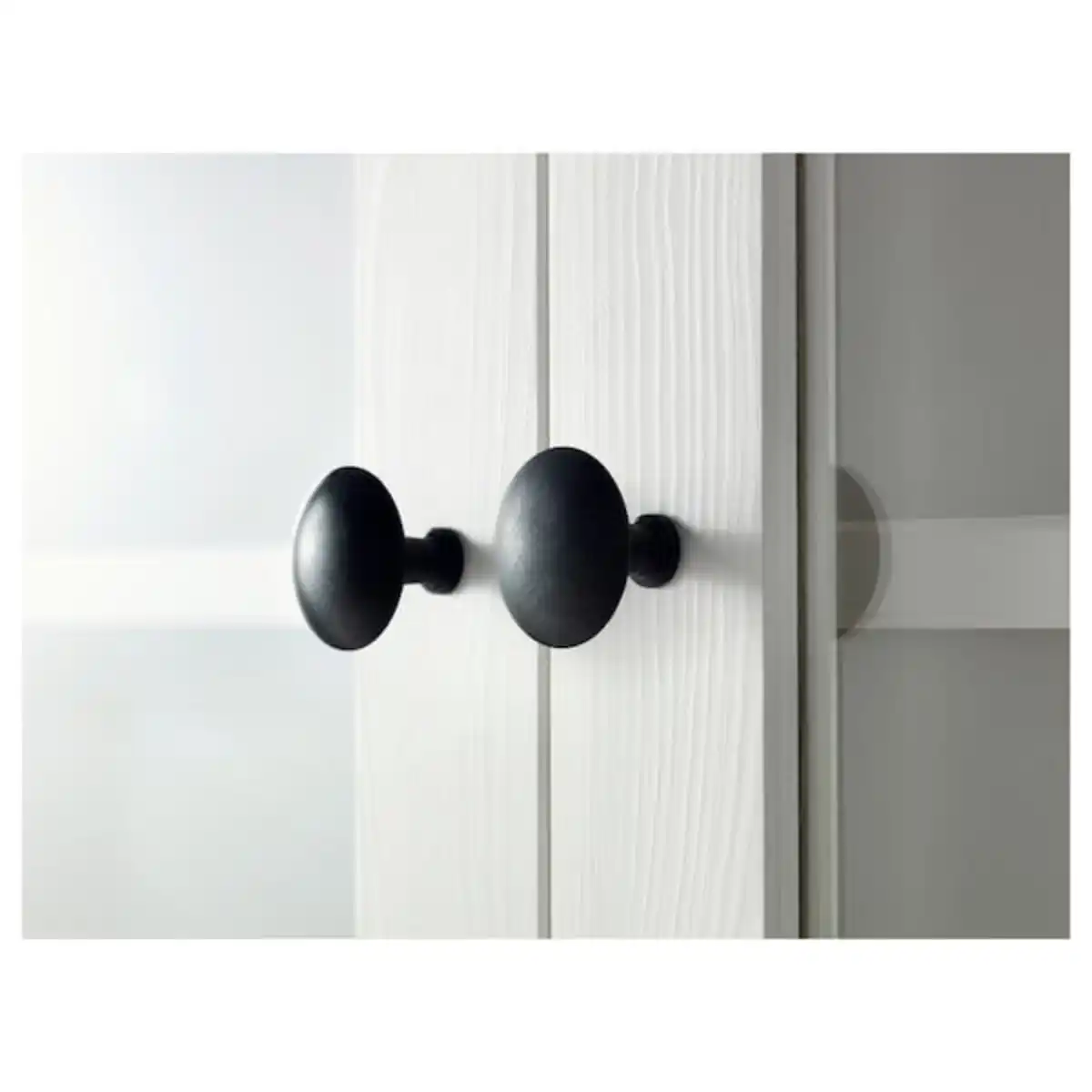 Bild 3 von HEMNES Aufbewkomb.+Türen/Schubladen, weiß gebeizt/Klarglas 188x197 cm